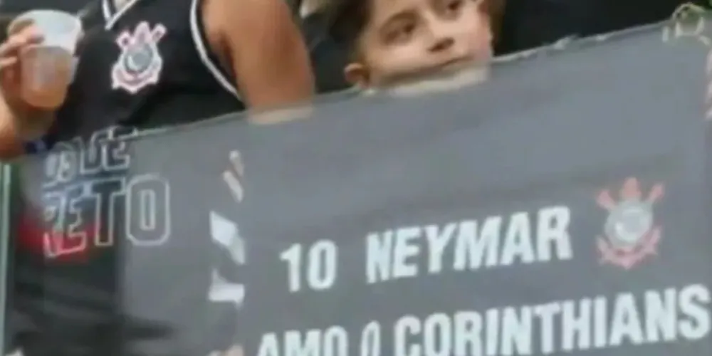 Criança ganhou camisa de Neymar em clássico entre Corinthians x Santos