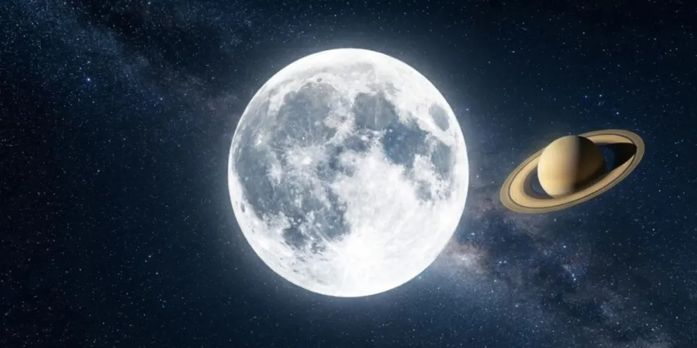 Lua cheia deste sábado ajuda a localizar Saturno a olho nu