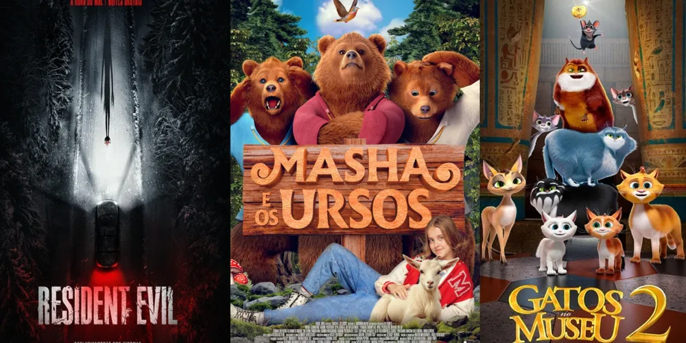 'Resident Evil', 'Masha e os Ursos' e 'Gatos no Museu 2: Tesouros do Egito' estreiam nesta semana no cinema de Ponta Grossa