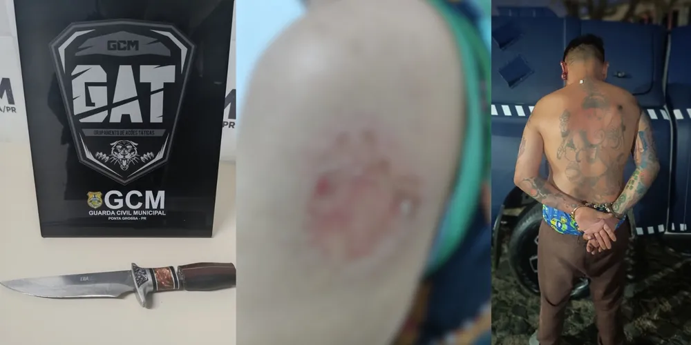 Suspeito teria utilizado uma faca durante a situação e tentado atacá-la