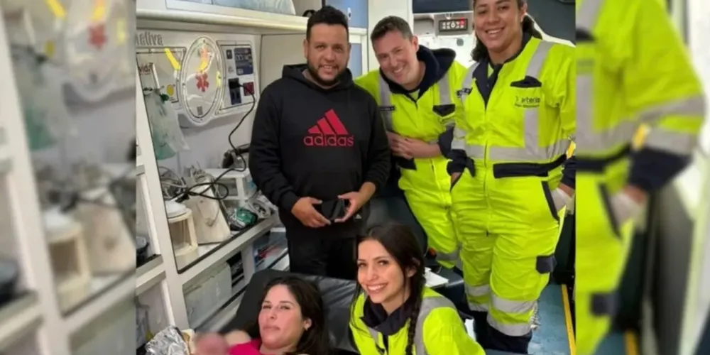 O procedimento de emergência foi realizado no local pelos socorristas