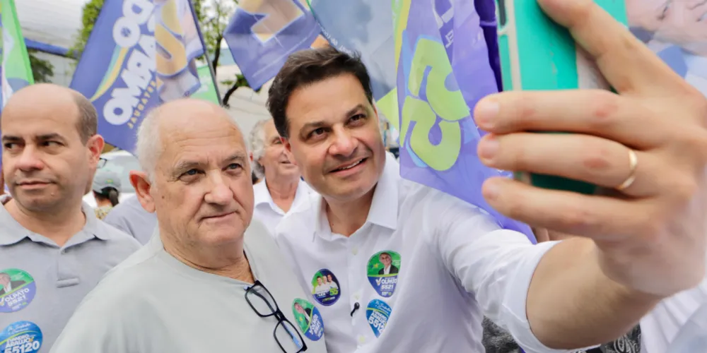 Sandro Alex (à direita), candidato ao Governo do Paraná