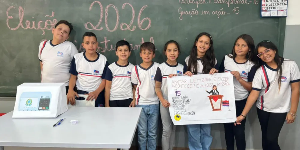 Chapa vencedora (na foto) irá representar os estudantes da classe
