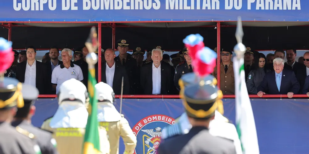 O governador Darci Piana participou nesta quinta-feira (8) do Aniversario bombeiros no Guatupê