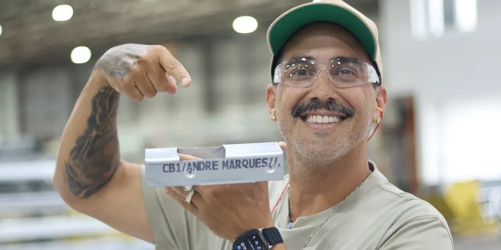 O apresentador André Marques visitou a Espaço Smart em Ponta Grossa