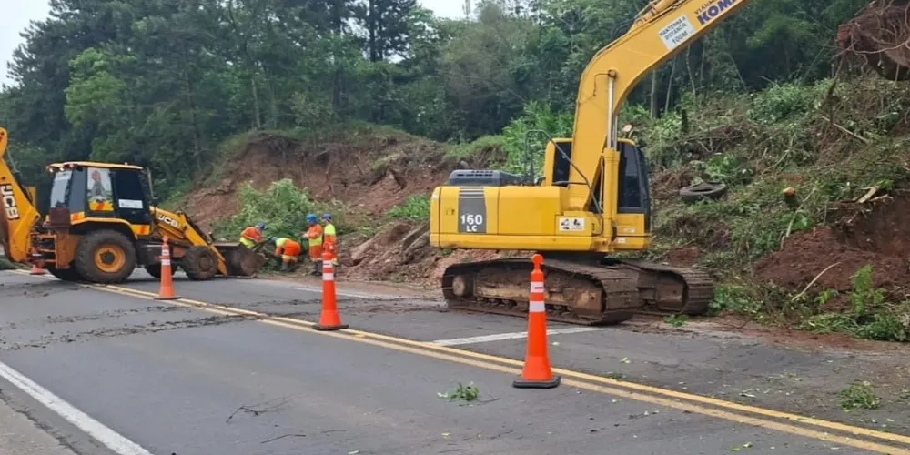 Trecho do km 314 da BR-376 em Ortigueira terá tráfego alternado no final de semana para obras de infraestrutura