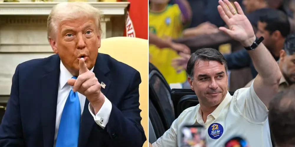 Flávio Bolsonaro foi alvo de críticas por parlamentares democratas após viagem aos Estados Unidos