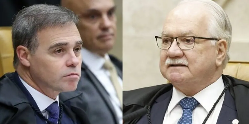 Ministro do STF, André Mendonça, e o presidente do tribunal, ministro Edson Fachin