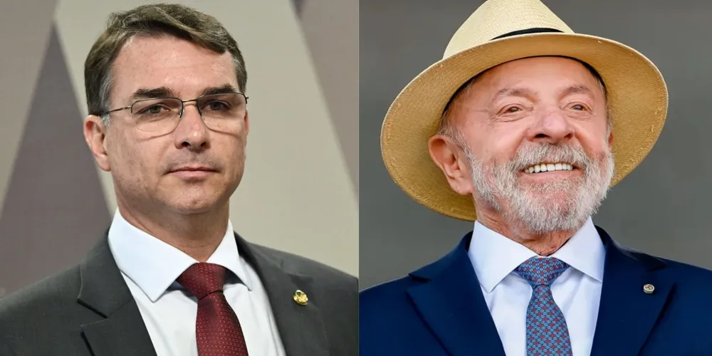 Flávio Bolsonaro e Lula