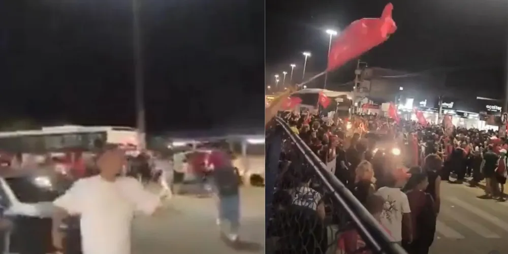 O ato ocorreu na entrada da Universidade Federal de Sergipe e defendia a reeleição do presidente Lula