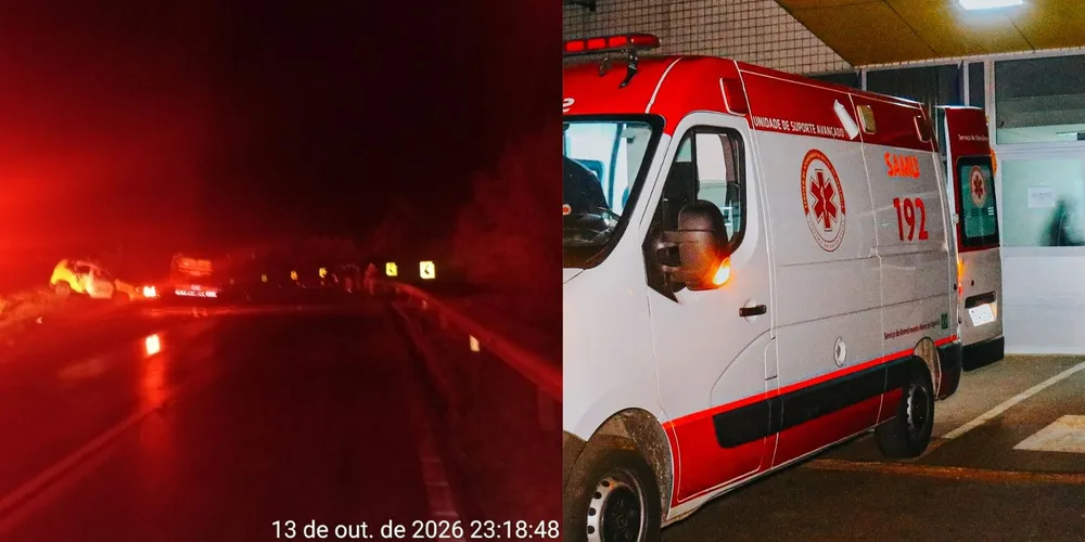 O acidente resultou em ferimentos leves na passageira do carro Imp. Ssangyong Kyron