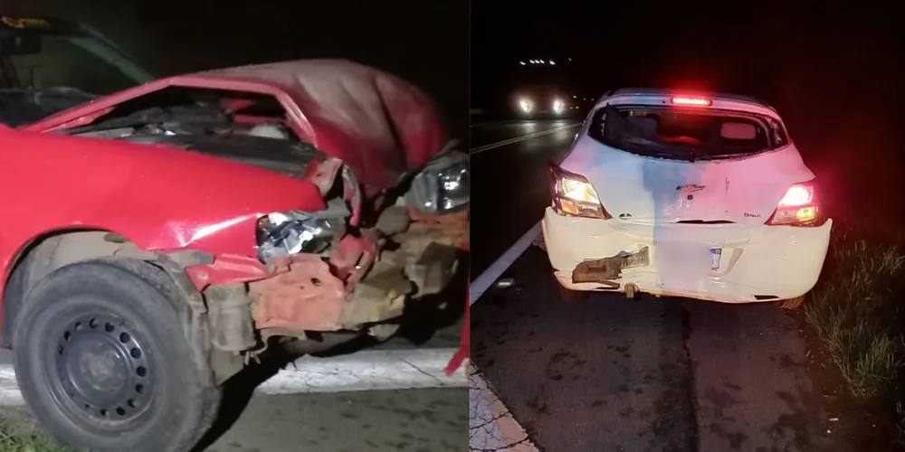 Em ato contínuo, o carro VW Gol ainda colidiu contra a traseira do veículo Chevrolet Ônix