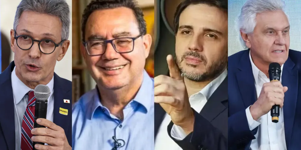 Zema, Cury, Renan e Caiado fizeram parte da opoisção à Lula (PT) e Flávio Bolsonaro (PL)