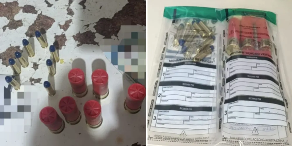 O morador apontado como responsável pelas munições foi encaminhado à delegacia