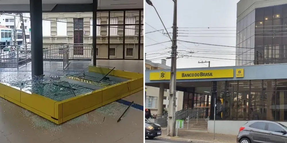A equipe responsável já realizou o reparo e a porta foi arrumada
