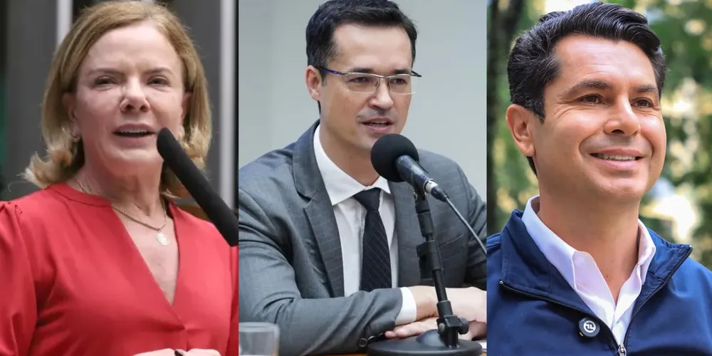 Gleisi Hoffmann, Deltan Dallagnol e Alexandre Curi