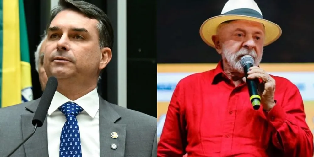 Flávio Bolsonaro e Lula