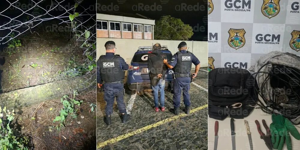 O suspeito foi encontrado ao sair de uma área de mata.