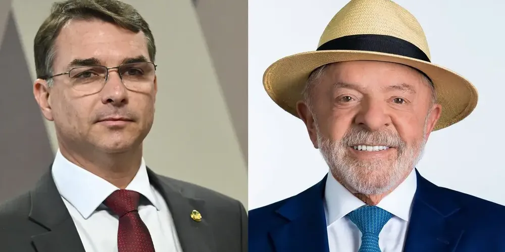 Flávio Bolsonaro e Luiz Inácio Lula da Silva, candidatos à Presidência da República