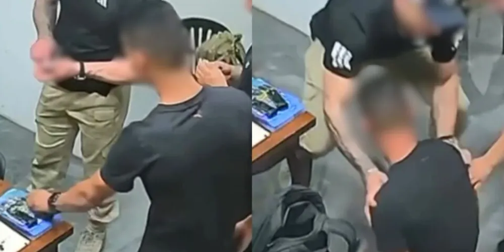 Câmera de segurança registra momento em que homem é atingido por disparo acidental dentro de clube de tiro em Toledo