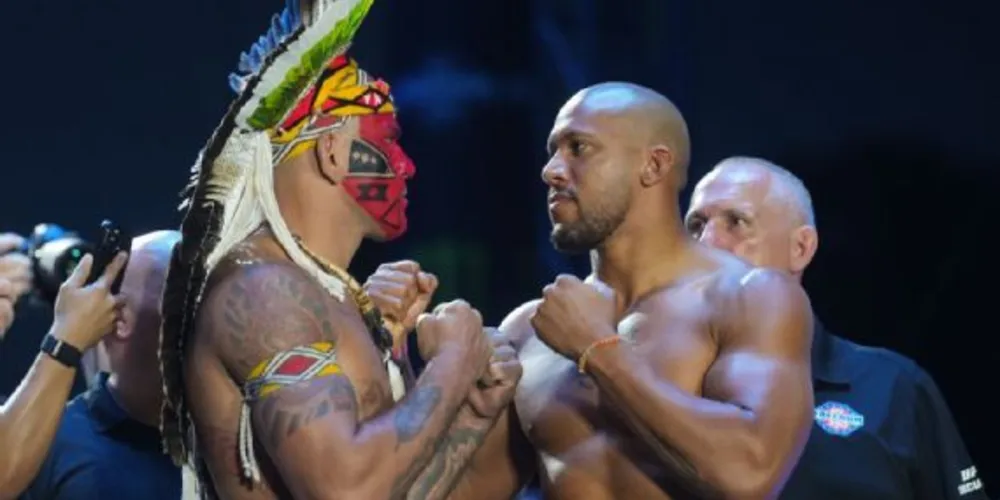 Alex Poatan e Ciryl Gane se encaram antes de luta no UFC Casa Branca