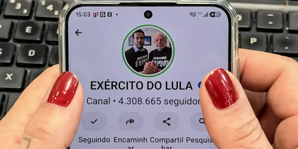 Canal Exército do Lula, no aplicativo de mensagens WhatsApp