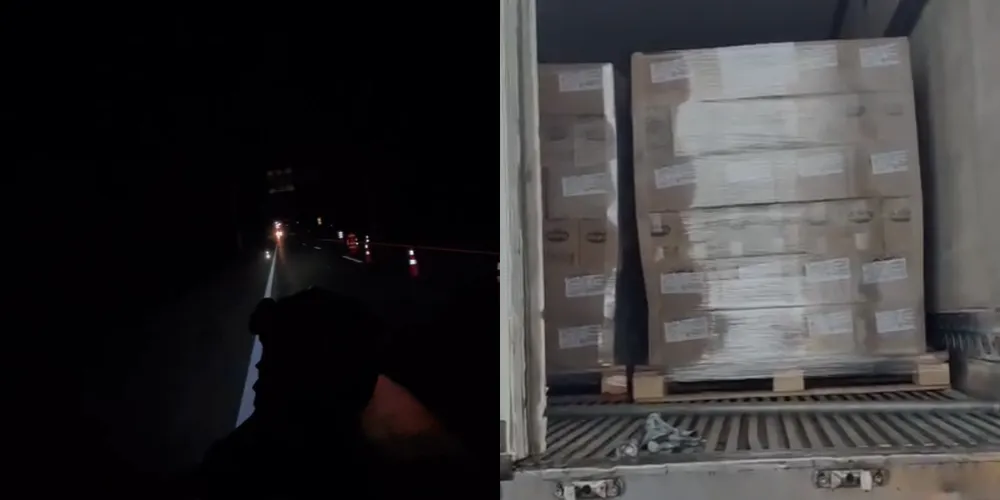 O caminhão foi levado pelos suspeitos, que também mantiveram o motorista refém durante a ação