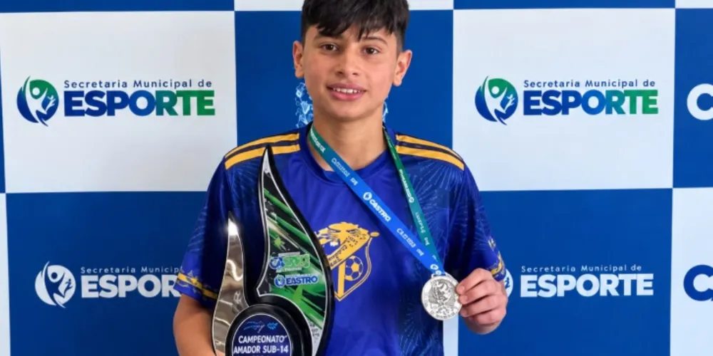 Luigi Gabriel da Cruz Sales, de 12 anos, morreu após permanecer internado em uma UTI em Ponta Grossa