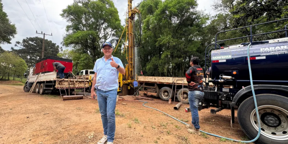 Prefeito de Tibagi, Rildo Leonardi, acompanhou a obra
