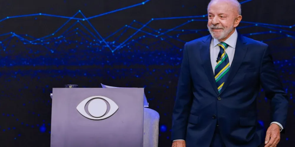 Presidente Luiz Inácio Lula da Silva (PT) no debate da Band