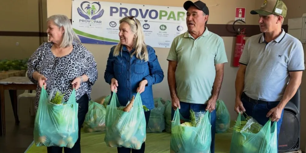 Parceria envolve a produção e a destinação de alimentos para a população