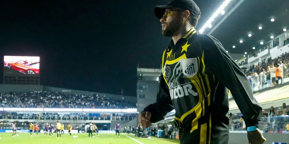 Neymar no jogo de ida entre Santos x Atlético-MG
