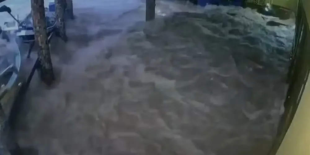O fenômeno provocou estragos no litoral Sul de Santa Catarina