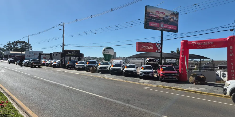 Promoção é valida na Podium Automóveis de Uvaranas, na Rua Euclides da Cunha, esquina com a Rua Bispo Dom Geraldo Pellanda