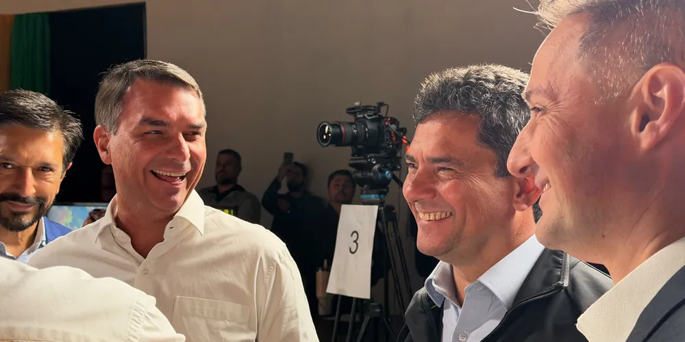 Flávio Bolsonaro e Sergio Moro