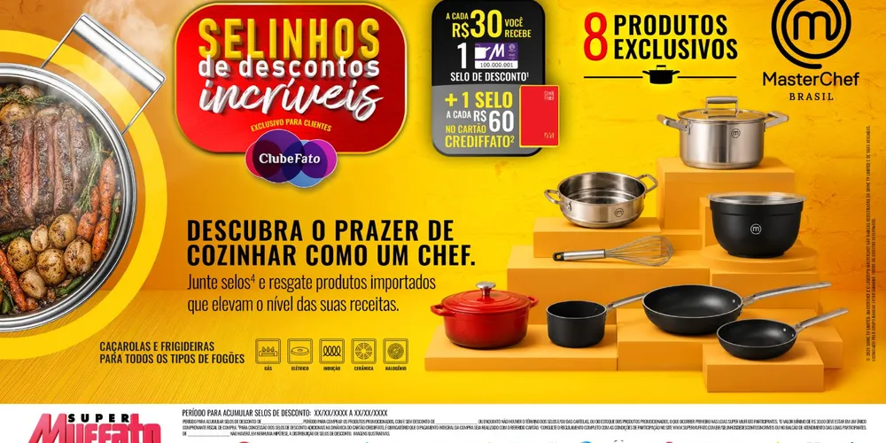 Coleção MasterChef Performance foi desenvolvida para entregar alto desempenho, combinando durabilidade, estilo e sofisticação que proporcionam uma experiência de uso digna de cozinhas profissionais