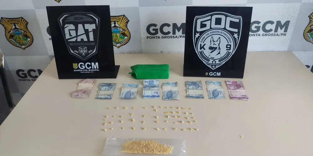 Agentes localizaram uma embalagem contendo aproximadamente 306 gramas de substância análoga à maconha e 24 gramas de substância semelhante ao crack