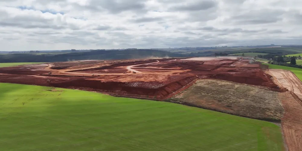 A fábrica da XBRI Pneus está em processo de construção na BR-376, Distrito Industrial de Ponta Grossa