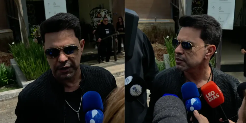 Zezé di Camargo se emocionou em velório de Rick