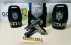 Homem é preso com pistola calibre 7,65 mm no Boa Vista, em PG, após tentar fugir