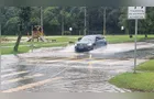 Parques Barigui e Tingui ficam alagados após forte chuva em Curitiba