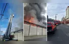 Incêndio de grandes proporções mobiliza mais de 40 bombeiros em Santa Catarina