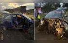 Motorista e passageira ficam feridos após colisão frontal com ônibus na BR-369