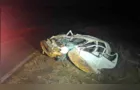 Celta capota na PR-471 entre Catanduvas e Três Barras do Paraná