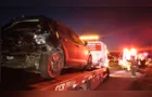 Caminhão atinge traseira de Polo em congestionamento na BR-376
