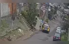 Viatura da PM desce ladeira sozinha durante abordagem em Curitiba