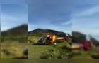 Mulher fratura a perna em trilha no PR e é resgatada de helicóptero