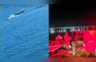 Pai e filho de 4 anos caem em lago após barco virar durante passeio