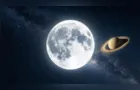 Lua cheia deste sábado ajuda a localizar Saturno a olho nu