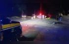 Acidente entre carro e moto deixa um morto e um ferido na BR-476, em Araucária